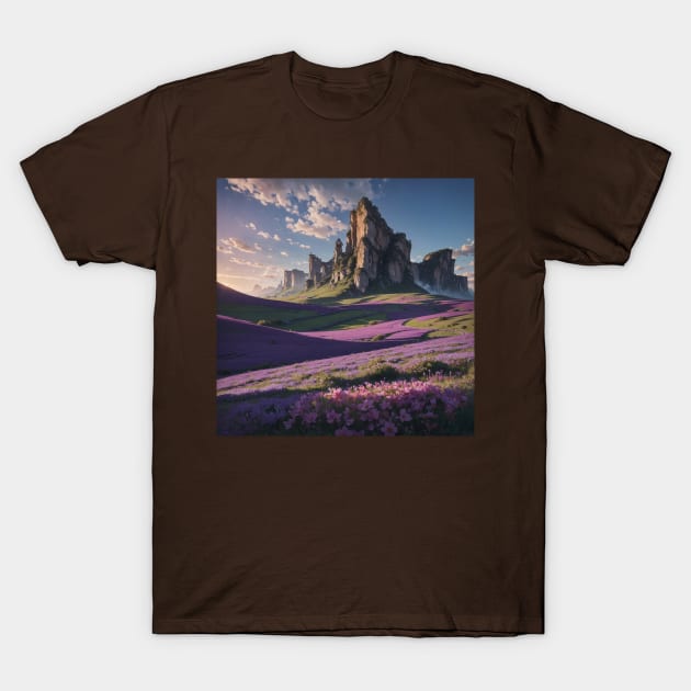 Purple Land T-Shirt by Fantasyscape